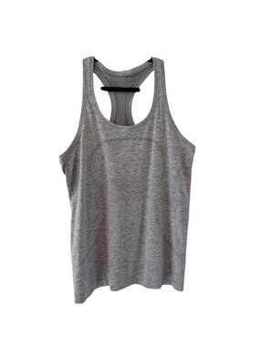 Lululemon Gray Racerback Tank Top Womens Size 10 Lightweight Heathered Fabric